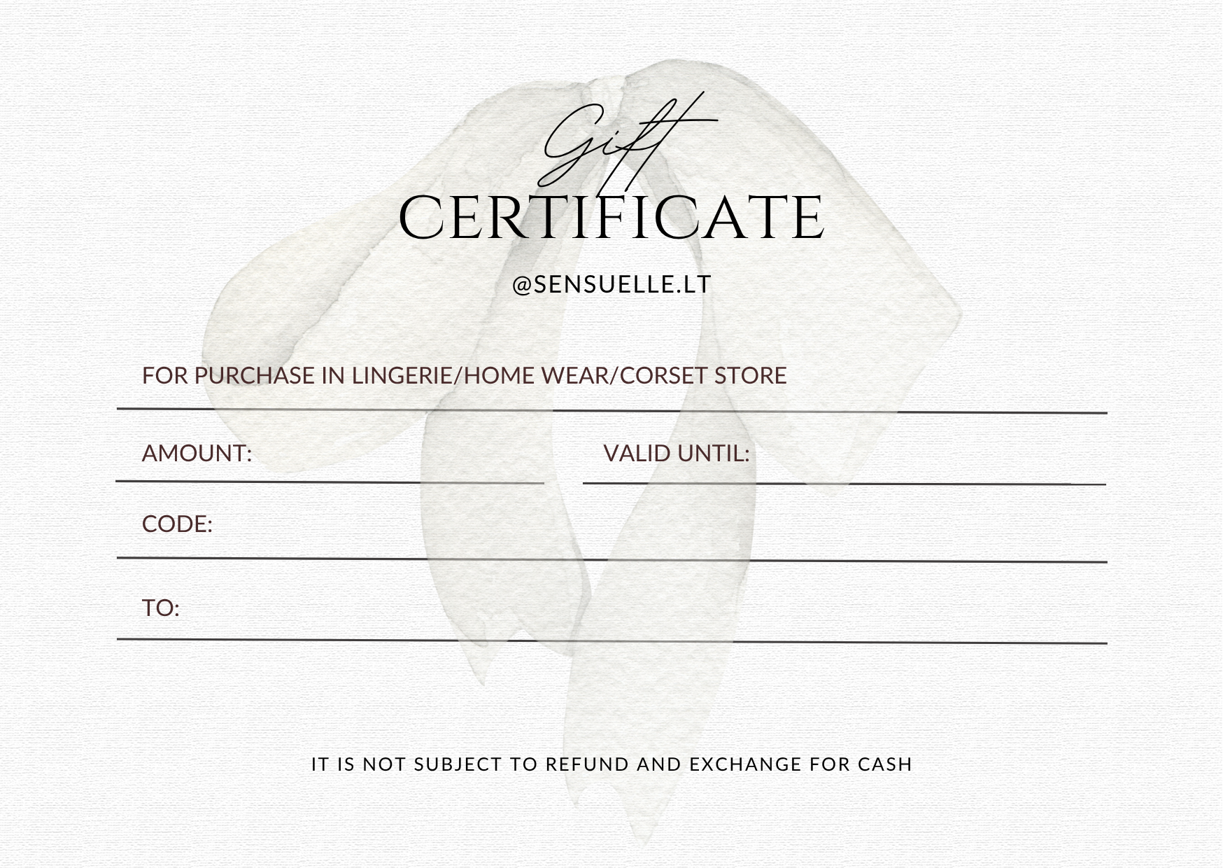 Gift Certificate