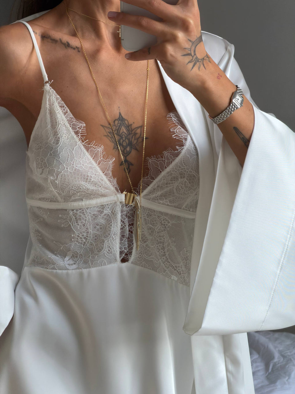 Munique Peignoir in Ivory