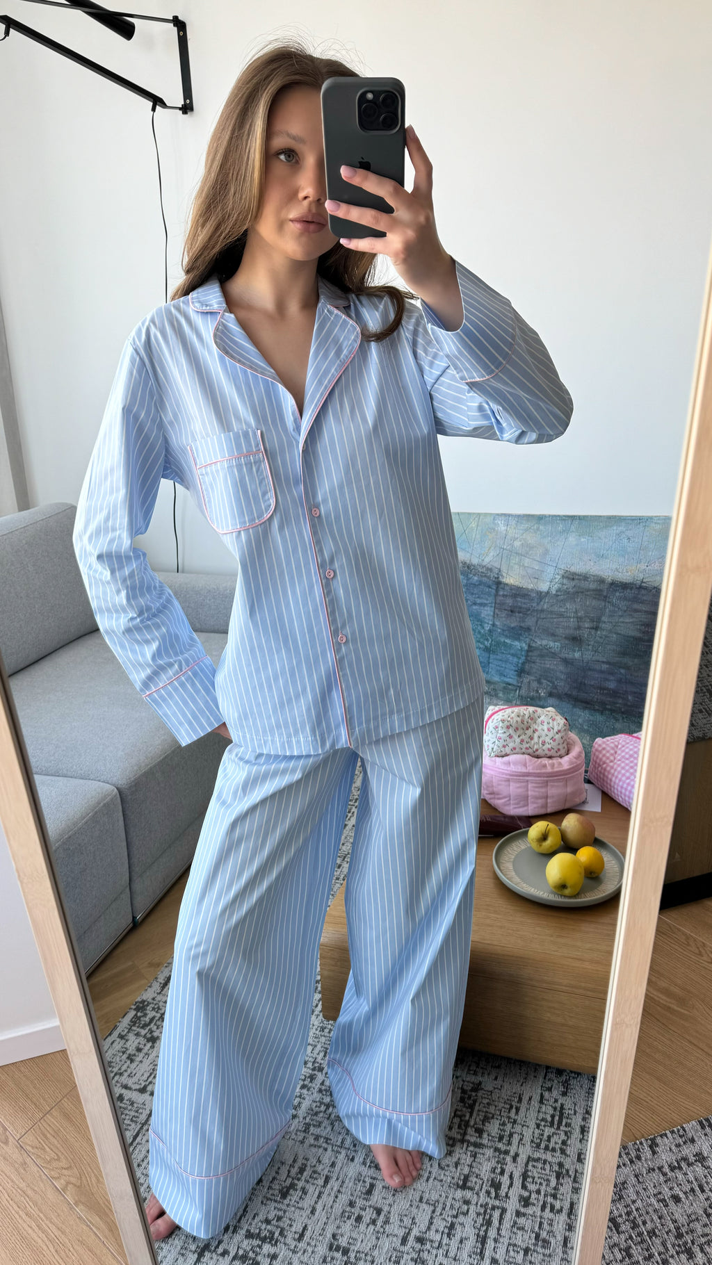 Striped pajama in Light Blue