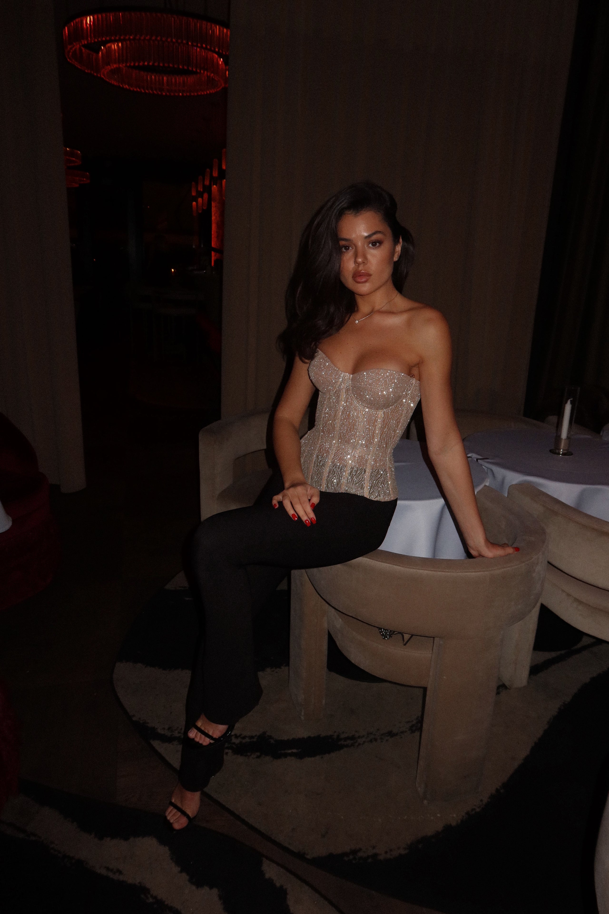 Zebra corset in Beige