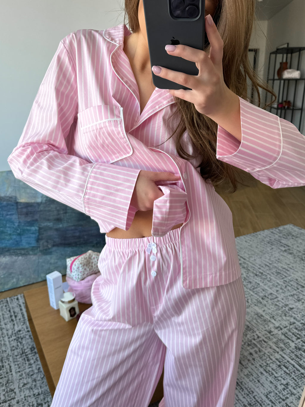 Striped pajama in Pink