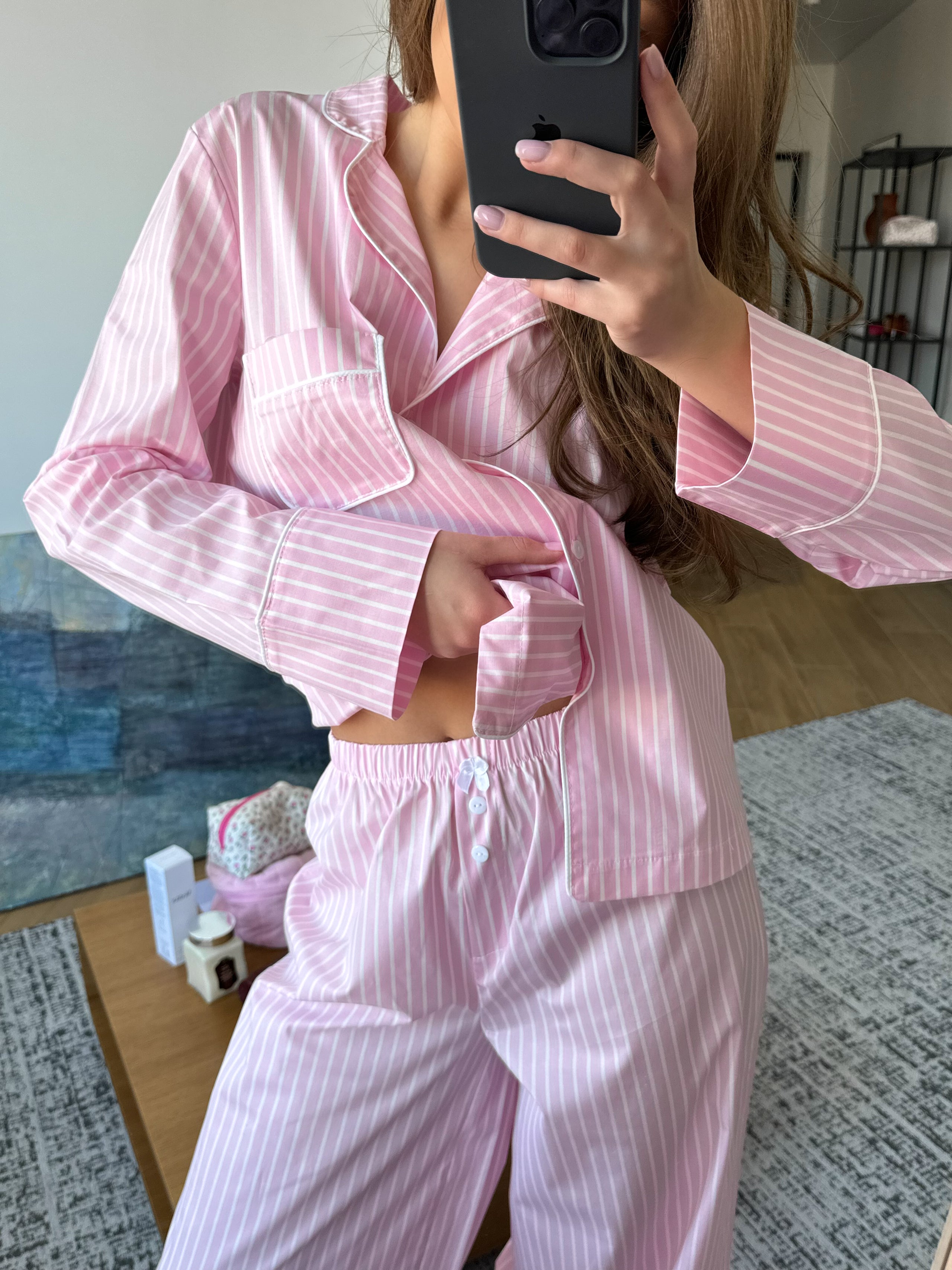 Striped pajama in Pink