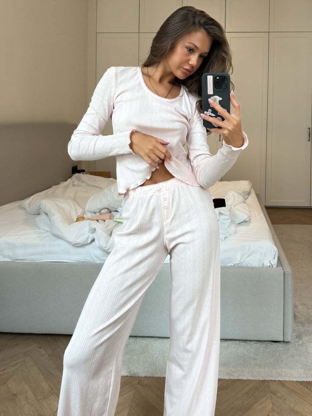 Pants with longsleeve knitted