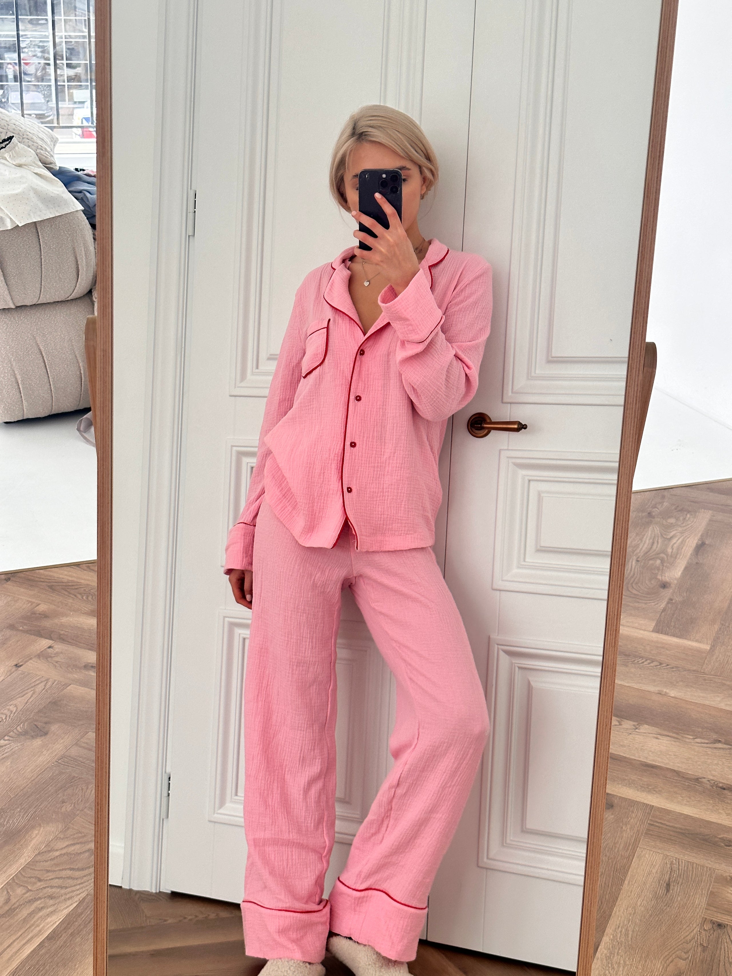 Pink muslin pajama
